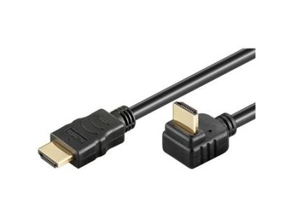 PREMIUMCORD kabel HDMI-HDMI pravoúhlý, M/M, propojovací, 2m, černý, v1.4 (kphdmeb2)