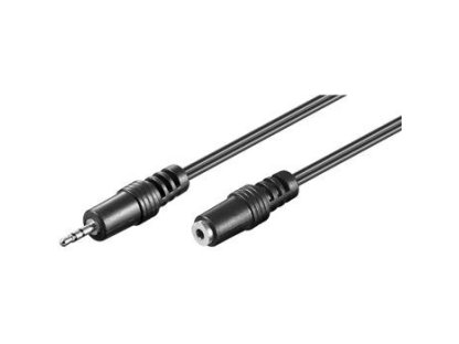 PREMIUMCORD kabel Jack 2.5-Jack 2.5, M/F, prodlužovací, 3m, černý (kjack2mf3)