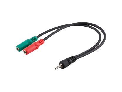 PREMIUMCORD kabel Jack-2xJack, M/2xF, 0,30m (kjr-33)