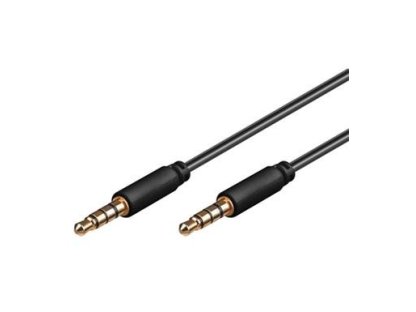PREMIUMCORD kabel Jack 3.5-Jack 3.5 4pin, M/M, propojovací, 1m, černý (kjack4mm1)