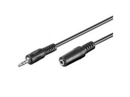 PREMIUMCORD kabel Jack 3.5-Jack 3.5, M/F, prodlužovací, 2m, černý (kjackmf2)
