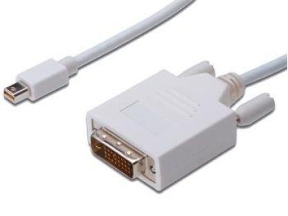 PREMIUMCORD kabel Mini DisplayPort-DVI, M/M, propojovací, 2m, bílý (kportadmk02-02)