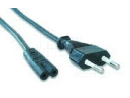 PREMIUMCORD kabel napájecí 230V 2pin, 2m, černý (kpspm)