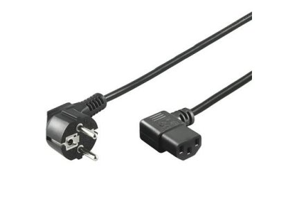 PREMIUMCORD kabel napájecí 230V k PC, 2m, černý, pravoúhlý (kpsp2-90)