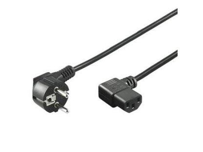 PREMIUMCORD kabel napájecí 230V k PC, 3m, černý, pravoúhlý (kpsp3-90)