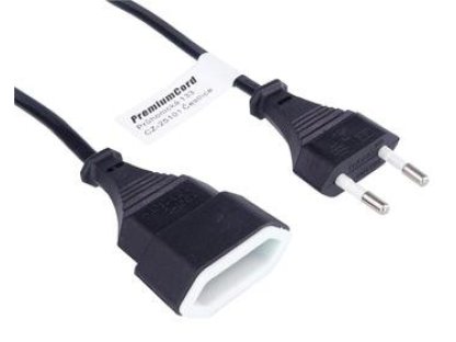 PREMIUMCORD kabel napájecí 230V k PC, prodlužovací, 2m, černý (kpsm2)