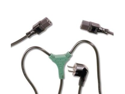 PREMIUMCORD kabel napájecí 230V k PC, Y kabel, M/2xF (kpspy)