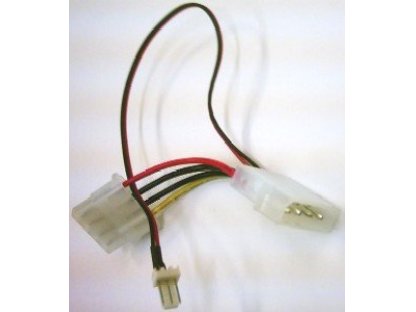 PREMIUMCORD kabel napájecí Molex-2x 3pin 5V+2x 3pin 12V, M/2xM+2xM, 0,14m (kn-5)