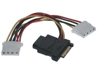 PREMIUMCORD kabel napájecí SATA-3xMolex, M/3xF, 0,16m (kfsa-9)
