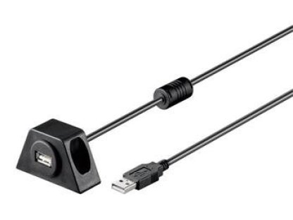 PREMIUMCORD kabel USB 2.0, A-A, M/F, prodlužovací, 1,2m, s konektorem na přišroubování (ku2dock1)