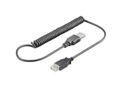 PREMIUMCORD kabel USB 2.0, A-A, M/F, prodlužovací, 1,5m, černý, kroucený (kupaa1kr)