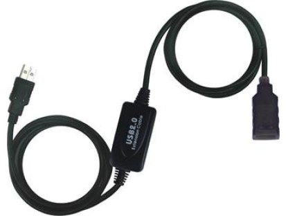 PREMIUMCORD kabel USB 2.0, A-A, M/F, prodlužovací, 10m, černý, repeater (ku2rep10)