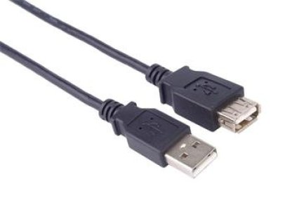 PREMIUMCORD kabel USB 2.0, A-A, M/F, prodlužovací, 1m, černý (kupaa1bk)