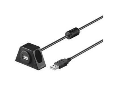 PREMIUMCORD kabel USB 2.0, A-A, M/F, prodlužovací, 2m, s konektorem na přišroubování (ku2dock2)