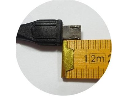 PREMIUMCORD kabel USB 2.0, A-B micro, M/M, propjovací, 1,8m, černý,  rychlé nabíjení, dlouhý konektor (ku2m18fd)