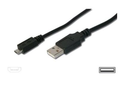 PREMIUMCORD kabel USB 2.0, A-B micro, M/M, propojovací, 0,2m, černý (ku2m02f)