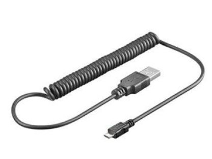 PREMIUMCORD kabel USB 2.0, A-B micro, M/M, propojovací, 1m, černý, kroucený (ku2m1fkr)