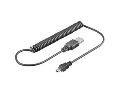 PREMIUMCORD kabel USB 2.0, A-B mini, M/M, propojovací, 1,5m, černý, kroucený (ku2m1akr)