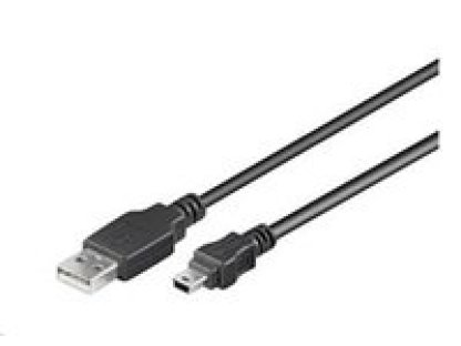 PREMIUMCORD kabel USB 2.0, A-B mini, M/M, propojovací, 5m, černý (ku2m5a)