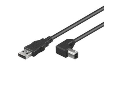 PREMIUMCORD kabel USB 2.0, A-B pravoúhlý, M/M, propojovací, 1m, černý (ku2ab1-90)