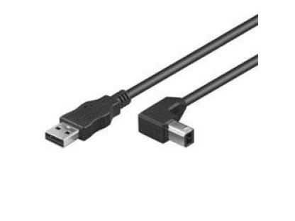 PREMIUMCORD kabel USB 2.0, A-B pravoúhlý, M/M, propojovací, 2m, černý (ku2ab2-90)