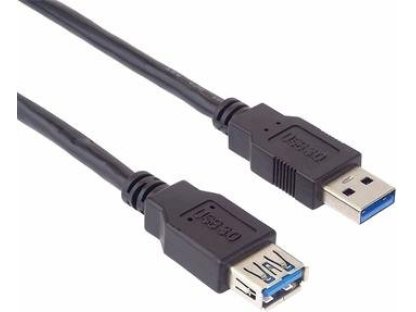 PREMIUMCORD kabel USB 3.0, A-A, M/F, prodlužovací, 0,5m, černý (ku3paa05bk)