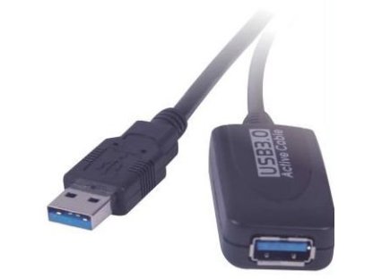 PREMIUMCORD kabel USB 3.0, A-A, M/F, prodlužovací, 5m, černý, repeater (ku3rep5)