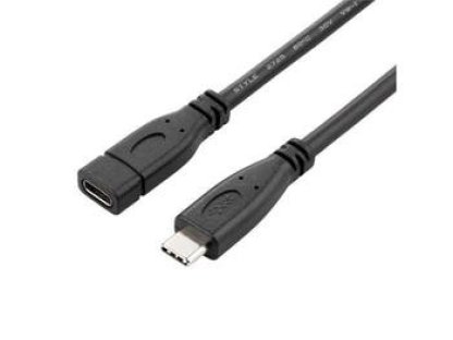 PREMIUMCORD kabel USB 3.1 gen2, C-C, M/F, prodlužovací, 1,5m, černý (ku31mfa015)