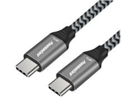 PremiumCord Kabel USB 3.2 Gen 1 USB-C male - USB-C male, bavlněný oplet, 1,5m (ku31ct15)