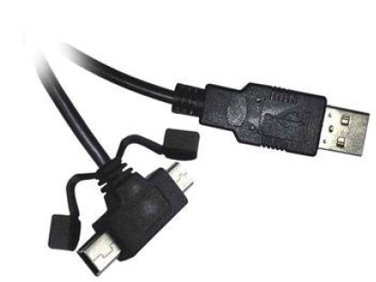 PREMIUMCORD kabel USB, A-B micro+B mini, M/M+M, propjovací, 2m (ku2m2y)