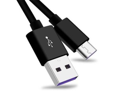 PREMIUMCORD kabel USB, C-A, M/M, propojovací, 1m, černý, rychlé nabíjení 5A (ku31cp1bk)