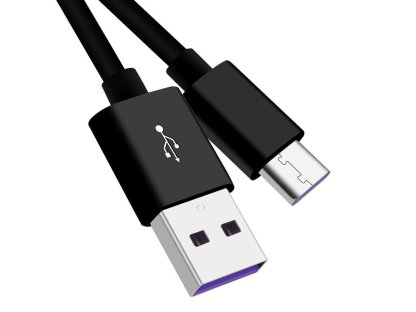 PREMIUMCORD Kabel USB-C/M - USB 2.0 A/M, Super fast charging 5A, černý, 0,5m (ku31cp05bk)