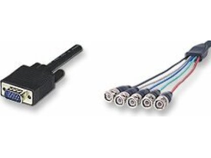 PREMIUMCORD kabel VGA-5xBNC, M/5xM, 2m, černý (kpvm_5b2)