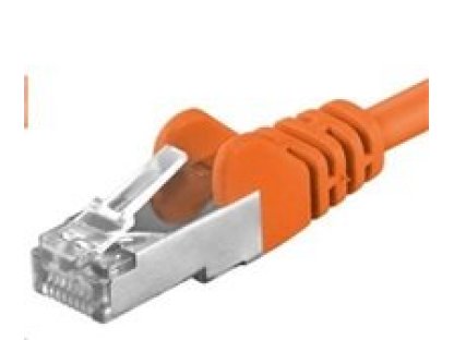 PREMIUMCORD Patch kabel CAT6a S-FTP, RJ45-RJ45, AWG 26/7 1m oranžová (sp6asftp010E)