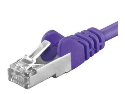 PREMIUMCORD patch kabel S/FTP, RJ45-RJ45, CAT6a, 0,25m, fialový (sp6asftp002V)