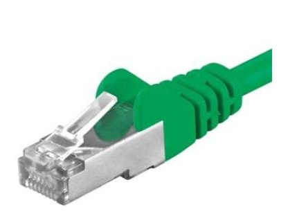 PREMIUMCORD patch kabel S/FTP, RJ45-RJ45, CAT6a, 0,5m, zelený (sp6asftp005G)