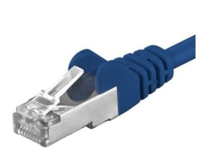 PREMIUMCORD patch kabel S/FTP, RJ45-RJ45, CAT6a, 1m, modrý (sp6asftp010B)