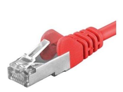PREMIUMCORD patch kabel S/FTP, RJ45-RJ45, CAT6a, 2m, červený (sp6asftp020R)