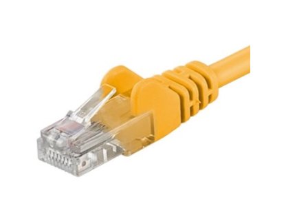 PREMIUMCORD patch kabel UTP, RJ45-RJ45, CAT5e, 2m, žlutý (sputp02Y)