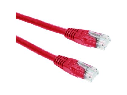 PREMIUMCORD patch kabel UTP, RJ45-RJ45, CAT5e, 3m, červený (sputp03R)