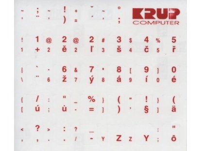 PREMIUMCORD polepky kláves CZ red (pkczr)