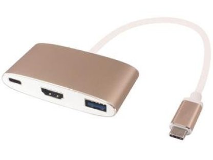 PREMIUMCORD převodník USB 3.1-HDMI+USB+PD, M/F+F+F (ku31hdmi02)