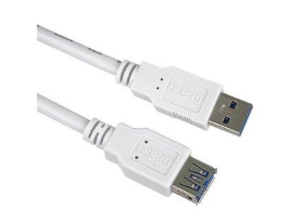 PREMIUMCORD Prodlužovací kabel USB 3.0 Super-speed 5Gbps  A-A, MF, 9pin, 2m bílá (ku3paa2w)