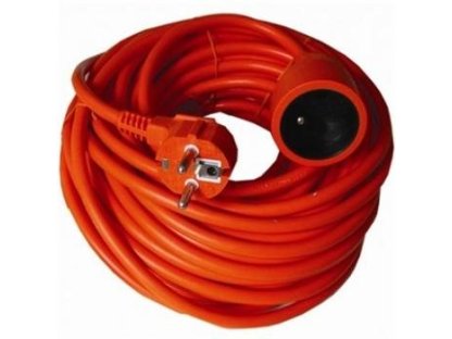 PREMIUMCORD prodlužovací přívod 230V, M/F, 40m, oranžový (ppe2-40)