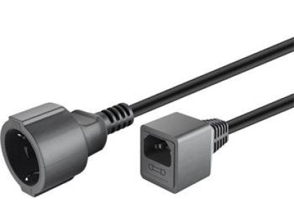 PREMIUMCORD prodlužovací přívod 230V s EURO konektorem C14, 1,5m, černý (ppu1-02)