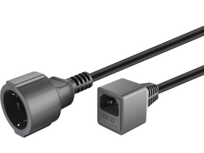 PREMIUMCORD Prodlužovací přívod 230V s EURO konektorem C14 (IEC connection) , 20cm (ppu1-01)