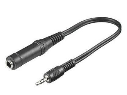 PREMIUMCORD redukce Jack 3.5-Jack 6.3, M/F, 0,2m (kjr-35)
