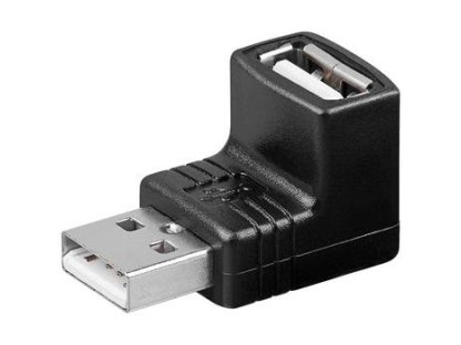 PREMIUMCORD redukce USB 2.0, A-A, M/F, pravoúhlá (kur-17)
