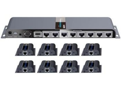 PREMIUMCORD rozbočovač a extender HDMI 1:8 po CAT6 (khsplit8g)