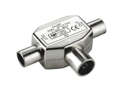 PREMIUMCORD TV antenní slučovač-rozbočovač, IEC 75 Ohm F/2xM (ktcf-mm)
